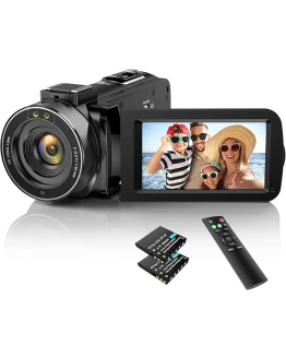 IXNAIQY Videocámara Digital 1080P 36MP, Cámara Vlogging con IR Visión Nocturna 16X Zoom Digital, Cámara de Vídeo con 3.0″ Pantalla Táctil 270° Rotativo Camcorder con Control Remoto, 2 Baterías Foto de portada de IXNAIQY Videocámara Digital 1080P 36MP, Cámara Vlogging con IR Visión Nocturna 16X Zoom Digital, Cámara de Vídeo con 3.0" Pantalla Táctil 270° Rotativo Camcorder con Control Remoto, 2 Baterías