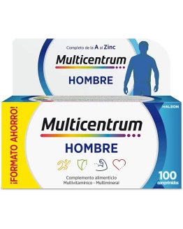 Multicentrum Hombre Complemento Alimenticio Multivitamínico y Multimineral Para Hombres, Con Vitamina C y D, Sin Gluten, 100 Comprimidos Foto de portada de Multicentrum Hombre Complemento Alimenticio Multivitamínico y Multimineral Para Hombres, Con Vitamina C y D, Sin Gluten, 100 Comprimidos