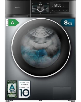 Cecotec Lavadora 8Kg Carga Frontal Bolero Dresscode 8500 Inverter Steel A. 1900W, 1400 rpm, Motor Inverter Plus, Bajo Consumo, 16 Programas, SteamMax, Delay Start, Acero Foto de portada de Cecotec Lavadora 8Kg Carga Frontal Bolero Dresscode 8500 Inverter Steel A. 1900W, 1400 rpm, Motor Inverter Plus, Bajo Consumo, 16 Programas, SteamMax, Delay Start, Acero