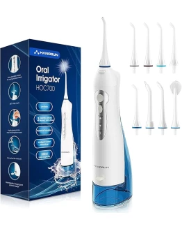 Irrigador Bucal Portatil Dental de Hangsun Inalámbrico USB Recargable con un Tanque de Agua 300ml y 8 Boquillas para Viajar y Uso Doméstico Foto de portada de Irrigador Bucal Portatil Dental de Hangsun Inalámbrico USB Recargable con un Tanque de Agua 300ml y 8 Boquillas para Viajar y Uso Doméstico
