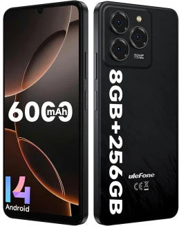Ulefone Note 20 Pro Moviles Android 14, 8GB+256GB/SD-1TB, Cámara 50MP+8MP, Teléfono Móvil Libre 6000mAh Batería Octa Core Smartphone 6,75″ HD+ Widevine L1 Dual SIM GPS/OTG/Face ID/Fingerprint Negro Foto de portada de Ulefone Note 20 Pro Moviles Android 14, 8GB+256GB/SD-1TB, Cámara 50MP+8MP, Teléfono Móvil Libre 6000mAh Batería Octa Core Smartphone 6,75" HD+ Widevine L1 Dual SIM GPS/OTG/Face ID/Fingerprint Negro