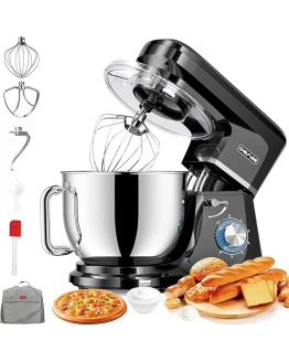 CHeflee Batidora Amasadora de Plástico 1800W Amasadora de Pan Repostería, 6 Velocidades con Pulso, Potente y Bajo Ruido, 7.2 L Robot de Cocina Amasador Multifuncional, Negro Foto de portada de CHeflee Batidora Amasadora de Plástico 1800W Amasadora de Pan Repostería, 6 Velocidades con Pulso, Potente y Bajo Ruido, 7.2 L Robot de Cocina Amasador Multifuncional, Negro
