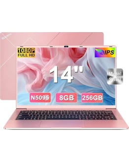 Ordenador Portátil 14 Pulgadas Celeron N5095 Upto 2,9 GHz Portatiles 8GB RAM 256GB SSD TF 1TB LPDDR4 Win11 5G WiFi 1920*1080 FHD Widevine L1 Laptop Película Protectora Español – Oro Cuerpo Metálico Foto de portada de Ordenador Portátil 14 Pulgadas Celeron N5095 Upto 2,9 GHz Portatiles 8GB RAM 256GB SSD TF 1TB LPDDR4 Win11 5G WiFi 1920*1080 FHD Widevine L1 Laptop Película Protectora Español - Oro Cuerpo Metálico