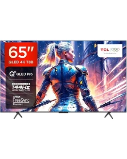 TCL 65T8B Gaming TV Onkyo QLED Pro de 65″ y 144 Hz, 4K Ultra HD, HDR Pro, Smart TV Powered by Google TV (Dolby Vision IQ y Atmos, Motion Clarity, Control de Voz Manos Libres) Foto de portada de TCL 65T8B Gaming TV Onkyo QLED Pro de 65" y 144 Hz, 4K Ultra HD, HDR Pro, Smart TV Powered by Google TV (Dolby Vision IQ y Atmos, Motion Clarity, Control de Voz Manos Libres)