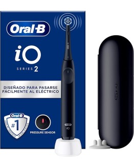 Oral-B iO 2 Cepillo de Dientes Eléctrico Negro Noche, 1 Cabezal, 1 Estuche De Viaje, 1 Portarrecambios, 3 Modos De Cepillado, Sensor De Presión y Temporizador, Diseñado por Braun Foto de portada de Oral-B iO 2 Cepillo de Dientes Eléctrico Negro Noche, 1 Cabezal, 1 Estuche De Viaje, 1 Portarrecambios, 3 Modos De Cepillado, Sensor De Presión y Temporizador, Diseñado por Braun