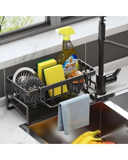 ViWaVee Organizador Cocina, Organizador Fregadero con Bandeja de Drenaje Autodrenante para Soporte de Esponja, Toallero, Soporte para Paños Cocina, Súper Accesorios para Baño-Negra. Foto de portada de ViWaVee Organizador Cocina, Organizador Fregadero con Bandeja de Drenaje Autodrenante para Soporte de Esponja, Toallero, Soporte para Paños Cocina, Súper Accesorios para Baño-Negra.
