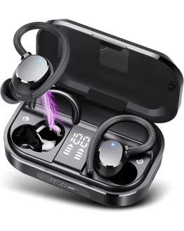 POMUIC Auriculares Inalámbricos Deportivos, 2023 Auriculares Bluetooth 5.3, 120H de Reproducción con Cancelacion Ruido ENC, Auriculares Inalambricos IPX7 Impermeable, Carga Rápida USB-C Pantalla LED Foto de portada de POMUIC Auriculares Inalámbricos Deportivos, 2023 Auriculares Bluetooth 5.3, 120H de Reproducción con Cancelacion Ruido ENC, Auriculares Inalambricos IPX7 Impermeable, Carga Rápida USB-C Pantalla LED