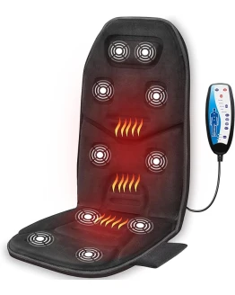 COMFIER cojín de Asiento de Masaje con Calor, 10 Motores de vibración, 3 Almohadillas de calefacción, masajeador de Espalda para Silla, cojín de Masaje para aliviar el Dolor de Espalda Foto de portada de COMFIER cojín de Asiento de Masaje con Calor, 10 Motores de vibración, 3 Almohadillas de calefacción, masajeador de Espalda para Silla, cojín de Masaje para aliviar el Dolor de Espalda