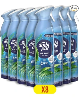 Ambipur Brisa Marina Ambientador En Spray 185ml x 8, Con Una Fragancia El Doble De Duradera Que Elimina Olores Y Deja Un Aroma Fresco Y Ligero Foto de portada de Ambipur Brisa Marina Ambientador En Spray 185ml x 8, Con Una Fragancia El Doble De Duradera Que Elimina Olores Y Deja Un Aroma Fresco Y Ligero
