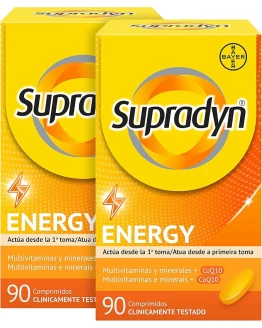 Supradyn Multivitaminas, Energy, 180 comprimidos, 6 Meses de Suministro, Complejo Vitaminico completo, Vitamina B12, B6, Coenzima q10, Sin Gluten y Sin Lactosa, Multivitaminico para hombres y mujeres Foto de portada de Supradyn Multivitaminas, Energy, 180 comprimidos, 6 Meses de Suministro, Complejo Vitaminico completo, Vitamina B12, B6, Coenzima q10, Sin Gluten y Sin Lactosa, Multivitaminico para hombres y mujeres