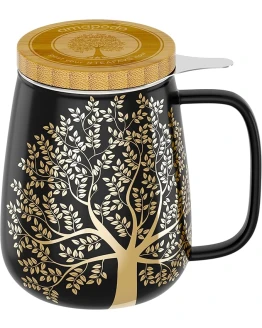 amapodo Taza de Té con Tapa y Colador – Taza de Té de Porcelana Grande 600ml – Taza Jumbo – Juego de Tazas XXL Gris Oscuro – sin plástico Foto de portada de amapodo Taza de Té con Tapa y Colador - Taza de Té de Porcelana Grande 600ml - Taza Jumbo - Juego de Tazas XXL Gris Oscuro - sin plástico