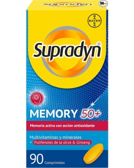 Supradyn Memory 50+ Multivitaminas Para La Memoria Y Concentración, Vitaminas, Vitamina C, Minerales, Ginseng, Zinc, Sin Glúten, Sin Lactosa, Naranja, Amarillo, 90 Comprimidos Foto de portada de Supradyn Memory 50+ Multivitaminas Para La Memoria Y Concentración, Vitaminas, Vitamina C, Minerales, Ginseng, Zinc, Sin Glúten, Sin Lactosa, Naranja, Amarillo, 90 Comprimidos