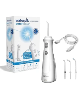 Waterpik Irrigador Dental Inalámbrico, Cepillo de Dientes Eléctrico con Batería Recargable, Elimina la Placa Acumulada entre los Dientes, Irrigador Bucal Portátil, Blanco – (WF-13) Foto de portada de Waterpik Irrigador Dental Inalámbrico, Cepillo de Dientes Eléctrico con Batería Recargable, Elimina la Placa Acumulada entre los Dientes, Irrigador Bucal Portátil, Blanco - (WF-13)