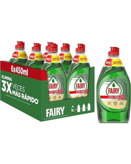 Fairy Ultra Poder Original Líquido Lavavajillas 6x450ML Fórmula Efectiva Que Deja Los Platos Relucientes, Poder Antigrasa Foto de portada de Fairy Ultra Poder Original Líquido Lavavajillas 6x450ML Fórmula Efectiva Que Deja Los Platos Relucientes, Poder Antigrasa