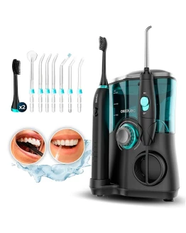 Cecotec Centro de Estación Bucal o Dental Bamba ToothCare Jet Clean. 18 W, Irrigador 600 ml de Capacidad, 10 Niveles de Presión, 7 Cabezales y Cepillo de Dientes Eléctrico con 5 Modos Foto de portada de Cecotec Centro de Estación Bucal o Dental Bamba ToothCare Jet Clean. 18 W, Irrigador 600 ml de Capacidad, 10 Niveles de Presión, 7 Cabezales y Cepillo de Dientes Eléctrico con 5 Modos