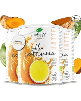 Latte De Cúrcuma Dorada Nature’s Finest De Nutrisslim: Café Con Leche Y Cúrcuma: Mezcla Cremosa De Té Chai Vegano Con Cúrcuma En Polvo Para Obtener Energía Y Vitalidad Foto de portada de Latte De Cúrcuma Dorada Nature's Finest De Nutrisslim: Café Con Leche Y Cúrcuma: Mezcla Cremosa De Té Chai Vegano Con Cúrcuma En Polvo Para Obtener Energía Y Vitalidad