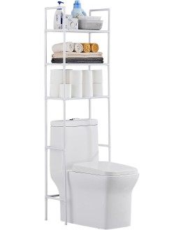 LIUBEI Mueble Baño sobre Inodoro, Estanteria Baño WC 3 Estantes Regulables Mueble Lavadora Ahorra Espacio Estanterias Almacenaje Blanco Foto de portada de LIUBEI Mueble Baño sobre Inodoro, Estanteria Baño WC 3 Estantes Regulables Mueble Lavadora Ahorra Espacio Estanterias Almacenaje Blanco