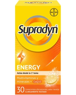 Supradyn Energy Multivitaminas para Todos con Vitaminas, Minerales y Coenzima Q10, Ayuda a Activar y Mantener tu Energía y Reducir el Cansancio, 30 Comprimidos Efervescentes Foto de portada de Supradyn Energy Multivitaminas para Todos con Vitaminas, Minerales y Coenzima Q10, Ayuda a Activar y Mantener tu Energía y Reducir el Cansancio, 30 Comprimidos Efervescentes