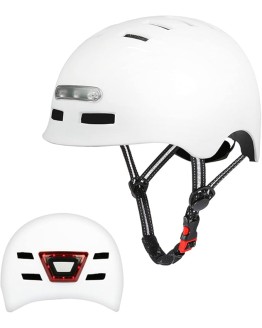 Casco de Bicicleta con Faro LED Integrado y Casco de Ciclismo Ligero de luz Trasera para Hombres y Mujeres Adultos Foto de portada de Casco de Bicicleta con Faro LED Integrado y Casco de Ciclismo Ligero de luz Trasera para Hombres y Mujeres Adultos