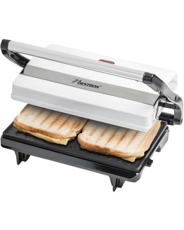 Bestron Parrilla Sandwichera con Revestimiento Antiadherente, Viva Italia, 700 W, Blanco Foto de portada de Bestron Parrilla Sandwichera con Revestimiento Antiadherente, Viva Italia, 700 W, Blanco