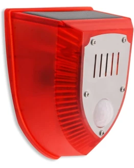 ThreeH Alarma Solar Inalámbrica con Sensor de Movimiento para Exterior Luz LED con Sirena y Alarma Estroboscópica para Protección de Garaje, Patio y Jardín Foto de portada de ThreeH Alarma Solar Inalámbrica con Sensor de Movimiento para Exterior Luz LED con Sirena y Alarma Estroboscópica para Protección de Garaje, Patio y Jardín