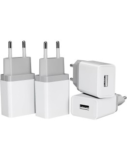 Paquete de 4 Cargadores USB 5V/2,4A Enchufe USB Adaptador USB Adaptador de Corriente USB Cargador de Pared USB Enchufe de Carga USB Compatible con iPhone, Samsung, Xiaomi, OPPO Cargador movil 12W Foto de portada de Paquete de 4 Cargadores USB 5V/2,4A Enchufe USB Adaptador USB Adaptador de Corriente USB Cargador de Pared USB Enchufe de Carga USB Compatible con iPhone, Samsung, Xiaomi, OPPO Cargador movil 12W