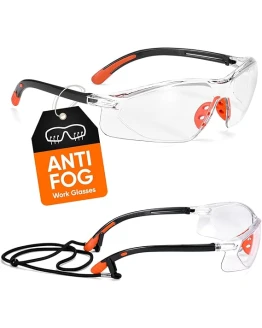 SAFEYEAR Mujer Gafas de Seguridad antirrayas, EN166, Certificación SG003, Antivaho, Protección UV, para Mujeres, Antivaho, Z87 Foto de portada de SAFEYEAR Mujer Gafas de Seguridad antirrayas, EN166, Certificación SG003, Antivaho, Protección UV, para Mujeres, Antivaho, Z87