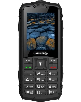 HAMMER H Basalt, Robusto, Mega batería de 1800 mAh, 2.4″, Resistente al Agua (IP68), a Prueba de Golpes, Linterna, Dual-SIM, Bluetooth, teléfono Celular con Botones Multitool, Negro Foto de portada de HAMMER H Basalt, Robusto, Mega batería de 1800 mAh, 2.4", Resistente al Agua (IP68), a Prueba de Golpes, Linterna, Dual-SIM, Bluetooth, teléfono Celular con Botones Multitool, Negro