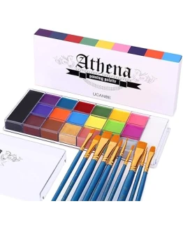 UCANBE Pintura Facial Profesional 20 Colores con 10 Pinceles – Pintacaras Seguro, Impermeable, Duradero – Pintura Corporal Maquillaje de Halloween, Carnaval, Belly Painting Foto de portada de UCANBE Pintura Facial Profesional 20 Colores con 10 Pinceles - Pintacaras Seguro, Impermeable, Duradero - Pintura Corporal Maquillaje de Halloween, Carnaval, Belly Painting