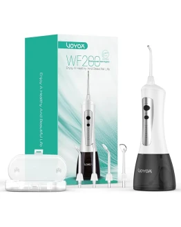 VOYOR Irrigador Bucal Portátil, Irrigador Dental Profesional Recargable con Múltiples Modos, Impermeable IPX7 Bucales Oral con 4 Boquillas para Viaje y el Uso diario WF200 (Gris) Foto de portada de VOYOR Irrigador Bucal Portátil, Irrigador Dental Profesional Recargable con Múltiples Modos, Impermeable IPX7 Bucales Oral con 4 Boquillas para Viaje y el Uso diario WF200 (Gris)