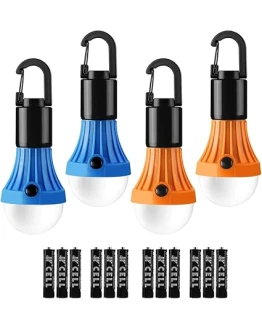 Lepro Linterna de Camping, Luz de Camping con batería, Farol LED portátil para Tienda, Resistente al Agua, 3 Modos de iluminación para Acampar, Senderismo, Cortes de Energía, Batería Incluida, 4 pcs Foto de portada de Lepro Linterna de Camping, Luz de Camping con batería, Farol LED portátil para Tienda, Resistente al Agua, 3 Modos de iluminación para Acampar, Senderismo, Cortes de Energía, Batería Incluida, 4 pcs
