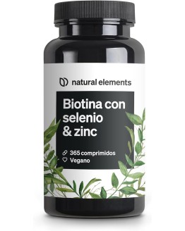 Biotina + Zinc + Selenio – 365 pastillas veganas (Suministro para 1+ año) – Vitaminas para el cabello – Apoya el crecimiento del pelo, fortalece la piel y las uñas – Sin aditivos Foto de portada de Biotina + Zinc + Selenio - 365 pastillas veganas (Suministro para 1+ año) - Vitaminas para el cabello - Apoya el crecimiento del pelo, fortalece la piel y las uñas - Sin aditivos