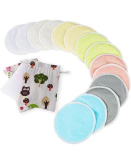 Aolso Almohadillas de lactancia de bambú orgánico, 14 almohadillas lavables bolsa de lavado, almohadillas para pezones de lactancia materna para maternidad, almohadillas reutilizables para lactancia Foto de portada de Aolso Almohadillas de lactancia de bambú orgánico, 14 almohadillas lavables bolsa de lavado, almohadillas para pezones de lactancia materna para maternidad, almohadillas reutilizables para lactancia