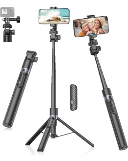 Gahenwo 173cm Palo Selfie,Monopie/Tripode para Movil para Cámara de Acción, Todo-En-Uno Trípode Teléfono con Mando a Distanciacon,Trípode de Viaje Kits de Foto y vídeo para teléfonos móviles Foto de portada de Gahenwo 173cm Palo Selfie,Monopie/Tripode para Movil para Cámara de Acción, Todo-En-Uno Trípode Teléfono con Mando a Distanciacon,Trípode de Viaje Kits de Foto y vídeo para teléfonos móviles