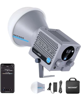 NEEWER HS60B Mini Luz Video con App Control, 60W Portátil Bicolor Iluminación COB LED Foco Lámpara Continua Estudio Fotográfico con 35000lux/1m 2700-6500K 0-100% PWM Atenuación CRI/TLCI 97+USB Tipo C Foto de portada de NEEWER HS60B Mini Luz Video con App Control, 60W Portátil Bicolor Iluminación COB LED Foco Lámpara Continua Estudio Fotográfico con 35000lux/1m 2700-6500K 0-100% PWM Atenuación CRI/TLCI 97+USB Tipo C