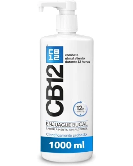 CB12 Enjuague bucal – Combate la causa principal del mal aliento – efecto probado científicamente durante 12 horas – 1000ml Foto de portada de CB12 Enjuague bucal - Combate la causa principal del mal aliento - efecto probado científicamente durante 12 horas - 1000ml