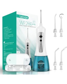 VOYOR Irrigador Bucal Portátil, Irrigador Dental Profesional Recargable con Múltiples Modos, Impermeable IPX7 Bucales Oral con 4 Boquillas para Viaje y el Uso diario WF200 (Azul) Foto de portada de VOYOR Irrigador Bucal Portátil, Irrigador Dental Profesional Recargable con Múltiples Modos, Impermeable IPX7 Bucales Oral con 4 Boquillas para Viaje y el Uso diario WF200 (Azul)