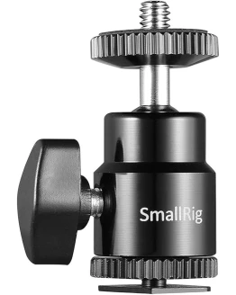 SMALLRIG Mini Rotula de Bola, 360 Grados Ball Head Mount con 1/4 Tornillo y Adaptador de Zapata Flash, Carga Máxima 6.61lb / 3kg- 761 Foto de portada de SMALLRIG Mini Rotula de Bola, 360 Grados Ball Head Mount con 1/4 Tornillo y Adaptador de Zapata Flash, Carga Máxima 6.61lb / 3kg- 761