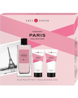 Set Fashion Collection PARIS Eau de Parfum 100ml, Shower gel 50ml & Bodylotion 50ml Foto de portada de Set Fashion Collection PARIS Eau de Parfum 100ml, Shower gel 50ml & Bodylotion 50ml
