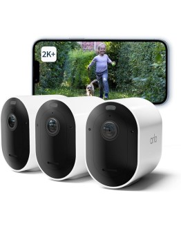 Arlo Pro 5 Camara de Vigilancia WiFi Exterior 2K, Camara Vigilancia WiFi Interior, Sensor de Movimiento, Alarmas para Casa, Visión Nocturna Color, Prueba Secure Incluida, 3 Cámaras, Blancas Foto de portada de Arlo Pro 5 Camara de Vigilancia WiFi Exterior 2K, Camara Vigilancia WiFi Interior, Sensor de Movimiento, Alarmas para Casa, Visión Nocturna Color, Prueba Secure Incluida, 3 Cámaras, Blancas
