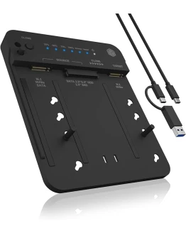 ICY BOX HDD/M.2 NVMe SSD Docking Station USB 3.2 Gen 2 (10 Gbps), estación de clonación y Lector de Discos Duros (SATA 2,5/3,5 Pulgadas y M.2 NVMe), Externo, Adaptador, USB-C y USB-A, IB-2913MCL-C31 Foto de portada de ICY BOX HDD/M.2 NVMe SSD Docking Station USB 3.2 Gen 2 (10 Gbps), estación de clonación y Lector de Discos Duros (SATA 2,5/3,5 Pulgadas y M.2 NVMe), Externo, Adaptador, USB-C y USB-A, IB-2913MCL-C31