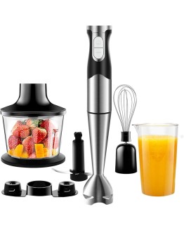 NWOUIIAY Batidora de Mano 1200W Eléctrica Multifuncionales 6-EN-1 con Picadora, Batidor de Huevos, Vaso Medidor, Pie Desmontable, Función Turbo Cuchilla de Acero Inoxidable Foto de portada de NWOUIIAY Batidora de Mano 1200W Eléctrica Multifuncionales 6-EN-1 con Picadora, Batidor de Huevos, Vaso Medidor, Pie Desmontable, Función Turbo Cuchilla de Acero Inoxidable