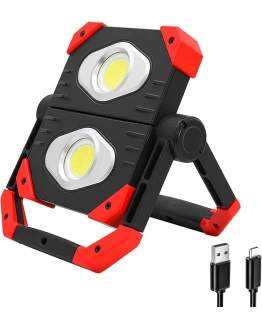 AuRiver Foco LED Recargable, Luz de Camping Portátil Regulable, 2000 lm Lámparas de Inspección con 3 Modos de Iluminación para Obras, Talleres, Camping y Energía de Emergencia (Rojo-2) Foto de portada de AuRiver Foco LED Recargable, Luz de Camping Portátil Regulable, 2000 lm Lámparas de Inspección con 3 Modos de Iluminación para Obras, Talleres, Camping y Energía de Emergencia (Rojo-2)
