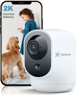 COCOCAM 2K Camara Vigilancia WiFi Interior Sin Cable con Batería 5200mAh, 355°P 90°T, Inalámbrica para Bebés Mascotas Cuidado Ancianos, Reconocimiento AI, Detección Humana PIR (1, Blanco) Foto de portada de COCOCAM 2K Camara Vigilancia WiFi Interior Sin Cable con Batería 5200mAh, 355°P 90°T, Inalámbrica para Bebés Mascotas Cuidado Ancianos, Reconocimiento AI, Detección Humana PIR (1, Blanco)