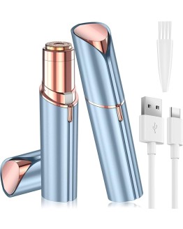 Vexloria Depiladora Facial Mujer, Eléctrica Depiladora Cejas Portátil, Mujer USB Recargable con Cabezal de Repuesto y Luz LED, Afeitadora Eléctrica para Mujer Sin Dolor para Cara Nariz Labio, Azul Foto de portada de Vexloria Depiladora Facial Mujer, Eléctrica Depiladora Cejas Portátil, Mujer USB Recargable con Cabezal de Repuesto y Luz LED, Afeitadora Eléctrica para Mujer Sin Dolor para Cara Nariz Labio, Azul