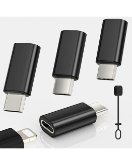 Zestiq Adaptador Lightning a USB C, adaptador de 4 piezas Lightning a USB-C para iPhone 16/16 Pro/16 Pro Max/16 Plus/iPhone 15/iPhone 15 Pro, Galaxy S24/S23, iPad, No para Auriculares/Audio/OTG, Negro Foto de portada de Zestiq Adaptador Lightning a USB C, adaptador de 4 piezas Lightning a USB-C para iPhone 16/16 Pro/16 Pro Max/16 Plus/iPhone 15/iPhone 15 Pro, Galaxy S24/S23, iPad, No para Auriculares/Audio/OTG, Negro