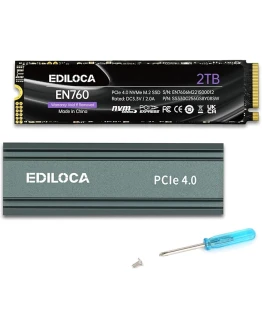 EN760 con disipador térmico de 2TB PCIe Gen4 SSD, NVMe M.2 2280, NAND TLC 3D, de hasta 4800MB/s, Disco de Estado Sólido Interno, Caché SLC Dinámica, Compatible con PS5 y PC Foto de portada de EN760 con disipador térmico de 2TB PCIe Gen4 SSD, NVMe M.2 2280, NAND TLC 3D, de hasta 4800MB/s, Disco de Estado Sólido Interno, Caché SLC Dinámica, Compatible con PS5 y PC