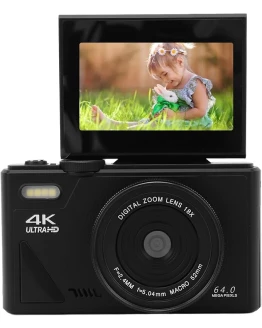 Dpofirs Cámara Digital de 64MP, Cámara de Vlogging 4K, Cámara de Enfoque Automático con Zoom de 18X, Cámara Pequeña Compacta con Pantalla Abatible de 3 Pulgadas, Cámara Pequeña para Foto de portada de Dpofirs Cámara Digital de 64MP, Cámara de Vlogging 4K, Cámara de Enfoque Automático con Zoom de 18X, Cámara Pequeña Compacta con Pantalla Abatible de 3 Pulgadas, Cámara Pequeña para