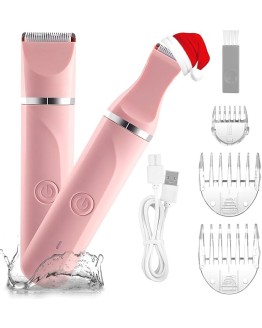 Profesional Afeitadora Mujer, 2 en 1 Rasuradora mujer zona intima, Recargable Rasuradora Mujer, Indoloro Maquina Depilar Mujer, IPX7 Impermeable, Uso en Seco y en Mojad, Rosa Foto de portada de Profesional Afeitadora Mujer, 2 en 1 Rasuradora mujer zona intima, Recargable Rasuradora Mujer, Indoloro Maquina Depilar Mujer, IPX7 Impermeable, Uso en Seco y en Mojad, Rosa