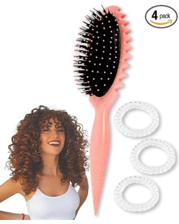Kit 1 Cepillo Orgánico + 3 Coleteros Antimarca Transparente – Cepillo Pelo Rizado – Bounce Curl Brush – Cepillo Definidor De Rizos – Cepillo Rizos Metodo Curly – Peine Pelo Rizado – Curly Hair Brush Foto de portada de Kit 1 Cepillo Orgánico + 3 Coleteros Antimarca Transparente - Cepillo Pelo Rizado - Bounce Curl Brush - Cepillo Definidor De Rizos - Cepillo Rizos Metodo Curly - Peine Pelo Rizado - Curly Hair Brush